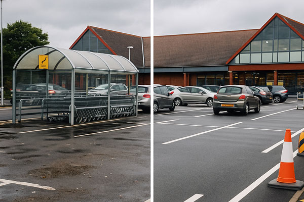 Car park cleaning in Turriff using compliant methods and careful traffic management