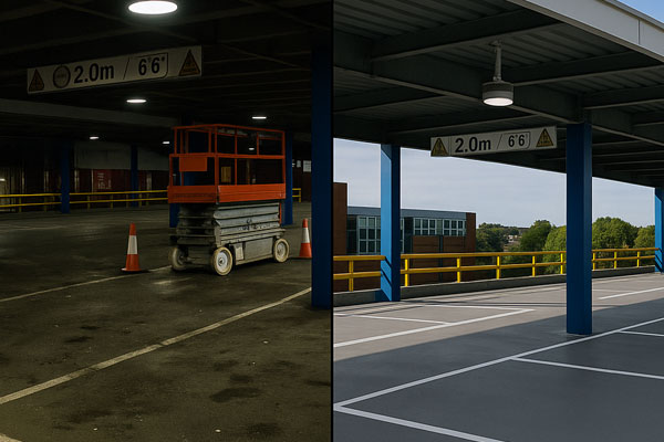Car park cleaning in Barrhead with safe methods and trained teams