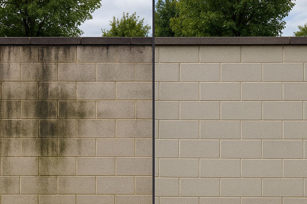 Pressure washing walls in Whitechapel