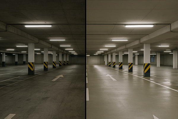 Clean and safe car park surfaces in Hamilton after jet washing and gum removal