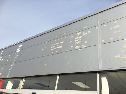 on-site cladding paint spraying Todmorden